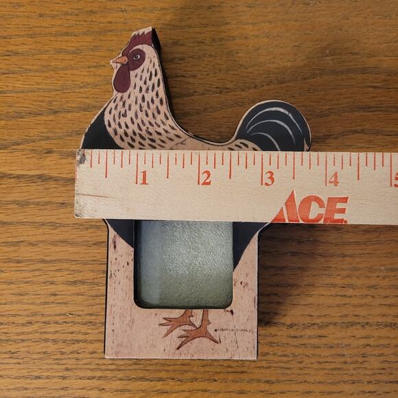 Warren Kimble Rustic Rooster Small Photo Frame Country Farm Collectible by Fetco - Picture 8 of 9